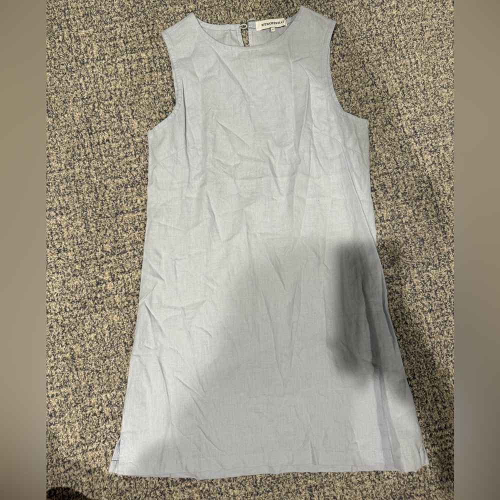 WeWoreWhat Light Blue Linen Dress